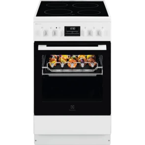 Плита Electrolux электрическая стеклокерамическая, 57л, 50x60см, дисплей, конвекция, мангольная подставка, белый №2