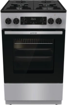Плита Gorenje комбінована, 70л, 50x60см, дисплей, чавун, нерж