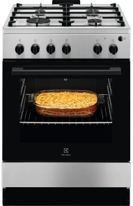 Плита Electrolux газовая, 59л, 60x60см, чугун, нерж. №2