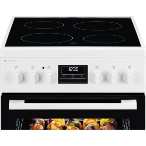 Плита Electrolux электрическая стеклокерамическая, 57л, 50x60см, дисплей, конвекция, мангольная подставка, белый №3