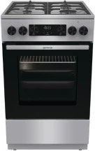 Плита Gorenje комбинированная, 70л, 50x60см, дисплей, чугун, нерж.