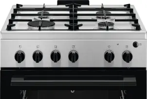 Плита Electrolux газовая, 59л, 60x60см, чугун, нерж. №3