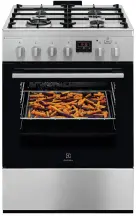 Плита Electrolux комбинированная, 58л, 60x60см, дисплей, конвекция, чугун, пара, нерж.