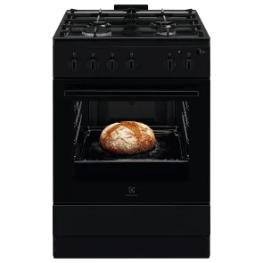 Плита Electrolux газовая, 59л, 60x60см, чугун, черный №2