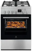 Плита Electrolux комбинированная, 58л, 60x60см, дисплей, конвекция, чугун, пара, нерж.