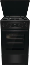 Плита Gorenje комбинированная, 70л, 50x60см, чугун, черный, дисплей.