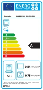 Плита Electrolux комбинированная, 58л, 60x60см, дисплей, конвекция, чугун, пара, нерж. №4
