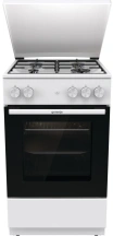 Плита Gorenje газовая, 70л, 50x60см, эмалированная, с крышкой, белый
