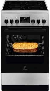 Плита Electrolux электрическая стеклокерамическая, 57л, 50x60см, дисплей, конвекция, нерж. №1
