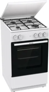 Плита Gorenje газовая, 70л, 50x60см, эмалированная, с крышкой, белый №3
