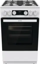 Плита Gorenje газовая, 67л, 50x60см, дисплей, IconLed, чугун, белый