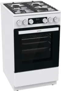 Плита Gorenje газовая, 67л, 50x60см, дисплей, IconLed, чугун, белый №4