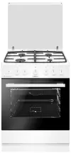 Плита Hansa газовая, 71л, 60x60см, конвекция, чугун, белый