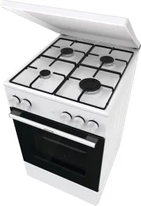 Плита Gorenje газовая, 70л, 50x60см, эмалированная, с крышкой, белый №9