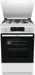 Плита Gorenje комбінована, 70л, 50x60см, дисплей, емальовані реш, програматор IconLed, кришка-метал, білий №2
