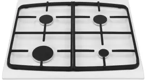 Плита Hansa газовая, 71л, 60x60см, конвекция, чугун, белый №4
