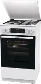 Плита Gorenje комбінована, 70л, 50x60см, дисплей, емальовані реш, програматор IconLed, кришка-метал, білий №4