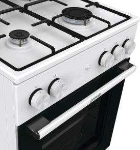 Плита Gorenje газовая, 70л, 50x60см, эмалированная, с крышкой, белый №11