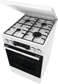 Плита Gorenje комбінована, 70л, 50x60см, дисплей, емальовані реш, програматор IconLed, кришка-метал, білий №5