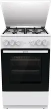 Плита Gorenje комбинированная, 68л, 50x60см, эмалированный реш, с крышкой, белый