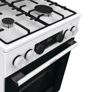 Плита Gorenje комбінована, 70л, 50x60см, дисплей, емальовані реш, програматор IconLed, кришка-метал, білий №6