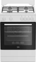 Плита Beko газовая, 64л, 60x60см, таймер, белый