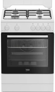 Плита Beko газовая, 64л, 60x60см, таймер, белый №2