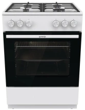 Плита Gorenje газовая, 72л, 60x60см, чугун, белый