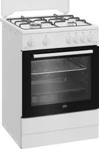 Плита Beko газовая, 64л, 60x60см, таймер, белый №3