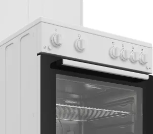 Плита Beko газовая, 64л, 60x60см, таймер, белый №4