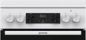 Плита Gorenje комбінована, 70л, 50x60см, дисплей, емальовані реш, програматор IconLed, кришка-метал, білий №8
