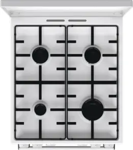 Плита Gorenje комбінована, 68л, 50x60см, емальовані реш, з кришкою, білий №9