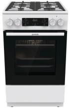 Плита Gorenje комбинированная, 70л, 50x60см, дисплей, чугун, белый