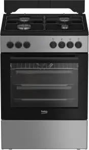 Плита Beko комбинированная, 66л, 60x60см, конвекция, серебристый №2