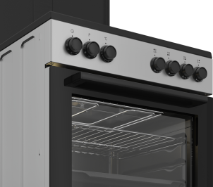 Плита Beko комбинированная, 66л, 60x60см, конвекция, серебристый №3