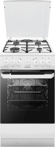 Плита Hansa комбинированная, 50х60см, 62л, эмаль, газ контр., белый №3