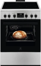 Плита Electrolux электрическая стеклокерамическая, 58л, 60x60см, дисплей, конвекция, пара, нерж.