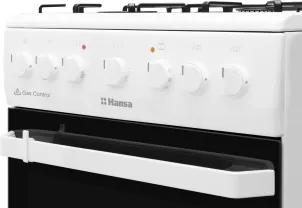 Плита Hansa комбинированная, 50х60см, 62л, эмаль, газ контр., белый №4