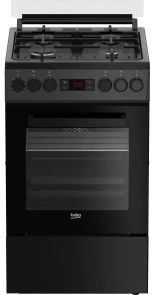 Плита Beko комбинированная, 60л, 50x60см, дисплей, конвекция, чугун, черный №2