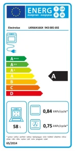 Плита Electrolux электрическая стеклокерамическая, 58л, 60x60см, дисплей, конвекция, пара, нерж. №5