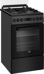 Плита Beko комбинированная, 60л, 50x60см, дисплей, конвекция, чугун, черный №3