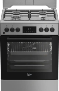 Плита Beko комбінована, 72л, 60x60см, дисплей, конвекція, сірий №2