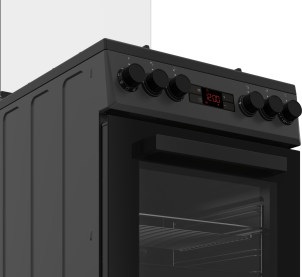 Плита Beko комбинированная, 60л, 50x60см, дисплей, конвекция, чугун, черный №4
