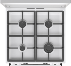 Плита Gorenje комбинированная, 71л, 60x60см, дисплей, IconLed, чугун, белый №5