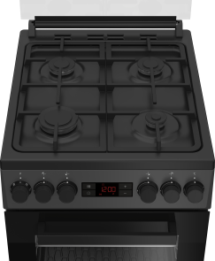 Плита Beko комбинированная, 60л, 50x60см, дисплей, конвекция, чугун, черный №5