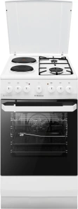 Плита Hansa из комби. вар. поверхностью, 50х60см, 65л, эмаль, газ контр., белый №3