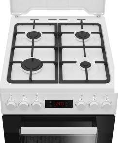 Плита Beko комбінована, 60л, 50x60см, дисплей, конвекція, чавун, білий №6