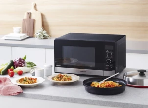 Мікрохвильова піч інверторна з грилем Panasonic, 23л, 1000Вт, дисплей, чорний №5