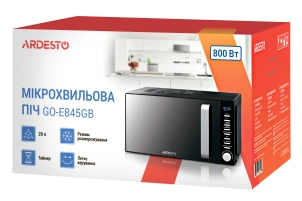Мікрохвильова піч ARDESTO, 20л, електр.керув., 800Вт, дисплей, відкр.ручкою, чорний №5