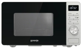 Мікрохвильова піч Gorenje, 20л, електр. керув., 800Вт, гриль, дисплей, нерж